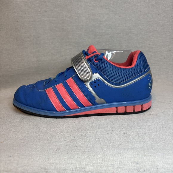 Adidas Womens US 8 Blue Pink Powerlift 2.0 Weightlifting CrossFit Gym Training - Picture 1 of 11